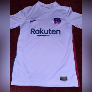 Nike FC Barcelona Away Stadium Shirt 21/22 for Kids - Purple Pulse, Size medium